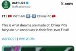 U23亚洲杯官推报道：这就是梦想的构成要素，中国队童话仍在继续